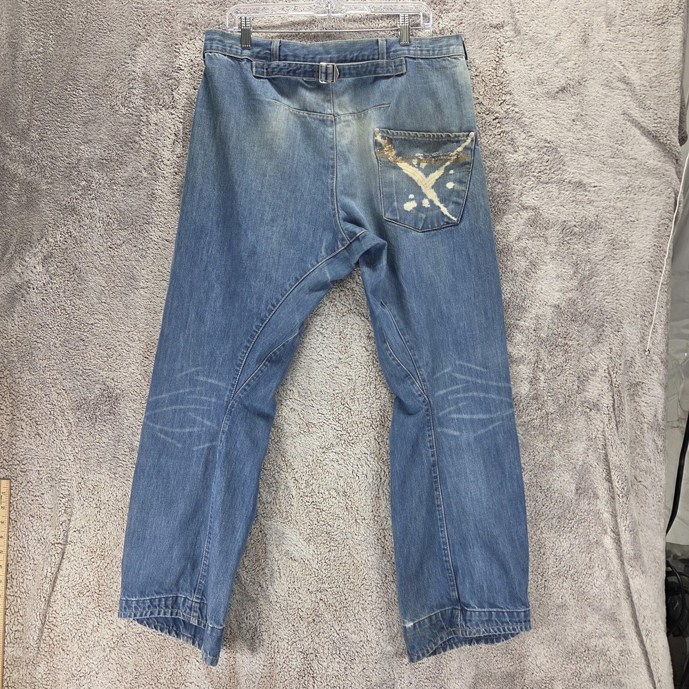 Vintage Levis Engineered Jeans Mens 36x32 Blue Twisted Buckle Back One Pocket